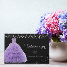 Black Quinceanera Lt Lila Gown Ljus Photo