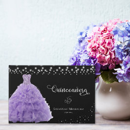 Black Quinceanera Lt Lila Gown Ljus Photo Gästböcker