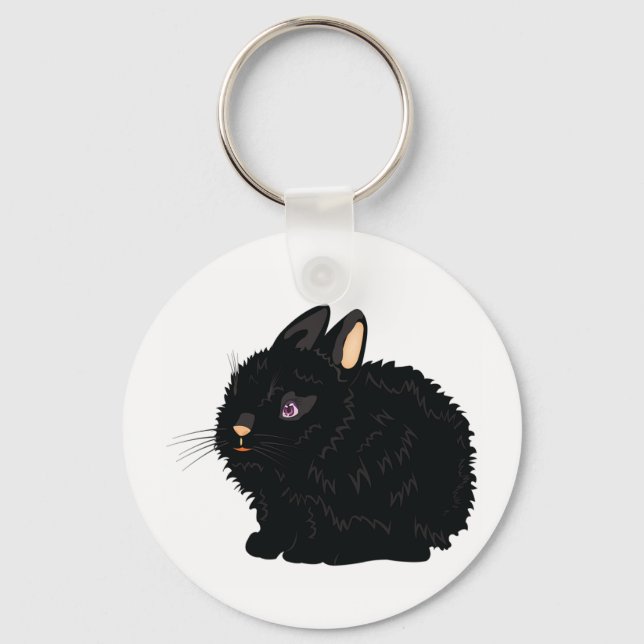 Black Rabbit Keychain Nyckelring (Framsida)