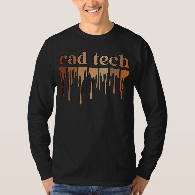 Black Rad Tech African American Radiology Tech T Shirt (Framsida)