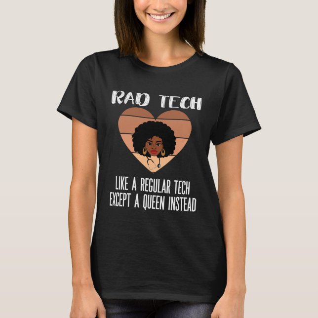 Black Radiology Technologist Rad Tech Week Radiolo T Shirt (Framsida)