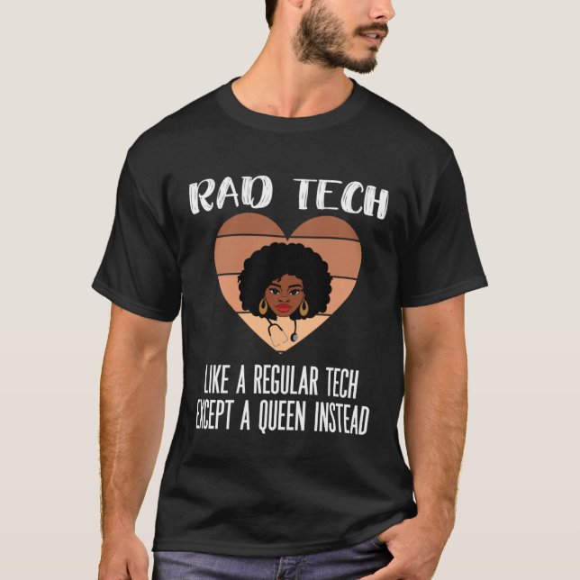 Black Radiology Technologist Rad Tech Week Radiolo T Shirt (Framsida)