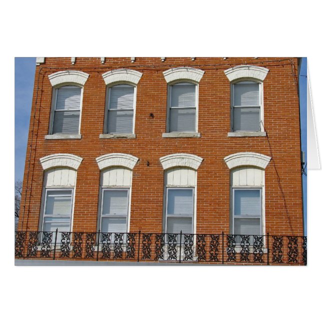 Black Railings Hälsningskort (Framsidan Horizontal)