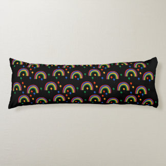 Black Rainbow Balloons Girl Party Body Pillow Kroppskudde