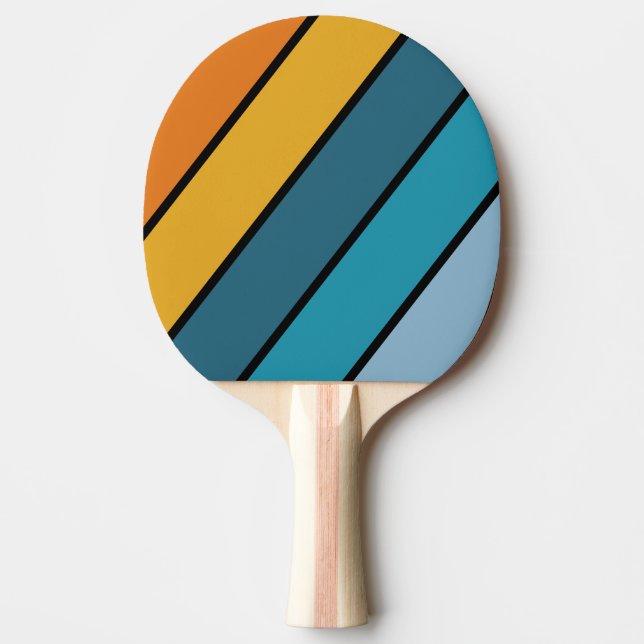 Black Rainbow Bold Striped Pingisracket (Framsidan)