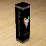 Black Rainbow Marskalkar Gay pride Bröllop Presentask För Vinflaska<br><div class="desc">Svart regnbåge Marskalkar Gay pride Bröllop vin - enkelt att anpassa med namn och bröllop</div>