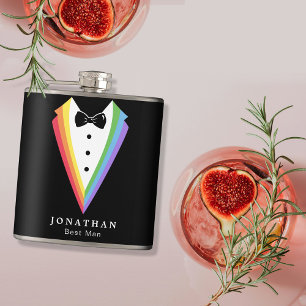 Black Rainbow Personlig Marskalkar Gay pride Fickplunta