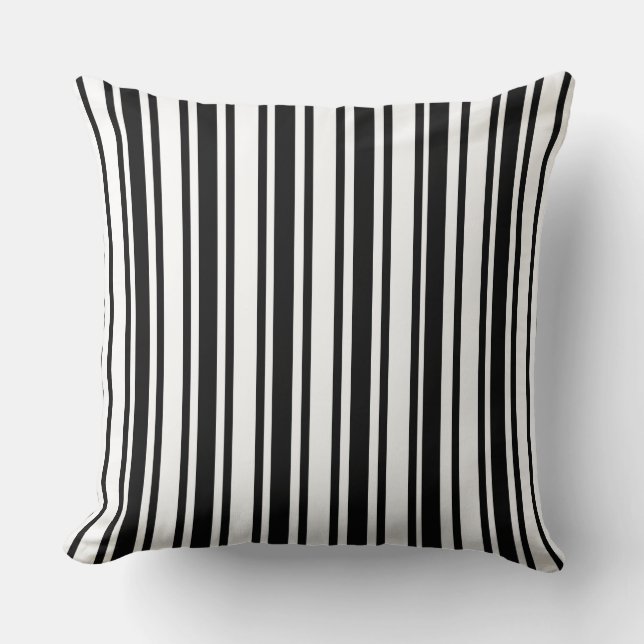 Black Rand/Chevron Dekorativ kudde (Framsida)