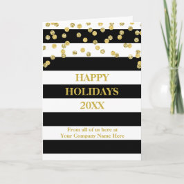 Black Rand Guld Confetti Corporate-jul Helgkort
