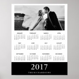 Black Rand | Modern minimal fotokalender för 2017 Poster