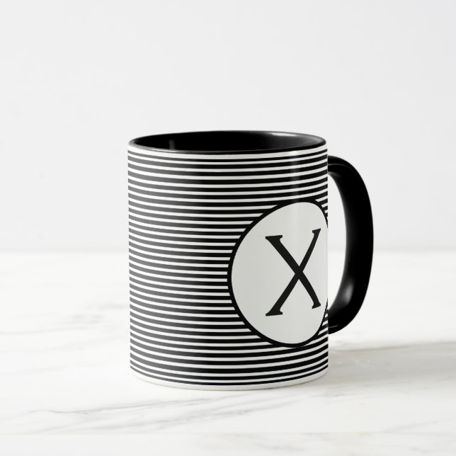 Black Rand Monogram Mugg (Framsida höger)