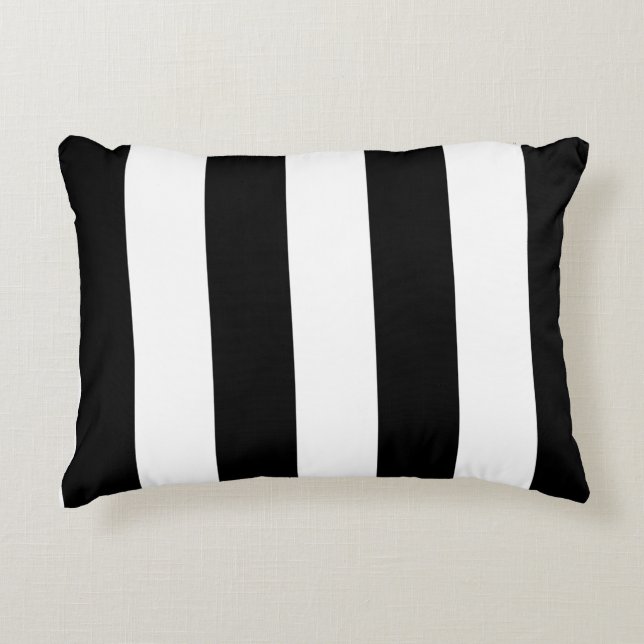 Black Rand Mönster {plocka din bakgrund färg} Prydnadskudde (Framsidan)