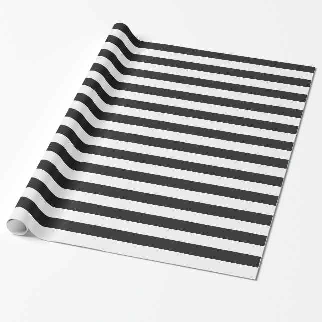 Black Rand på anpassningsbar Färg Presentpapper (Utrullad)