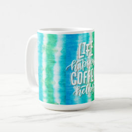 Bläck Rand sommarvibes Tie dye Kaffemugg