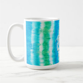 Bläck Rand sommarvibes Tie dye Kaffemugg