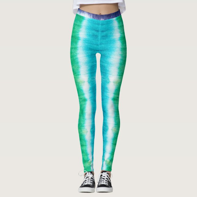 Bläck Rand sommarvibes Tie dye Leggings (Framsida)