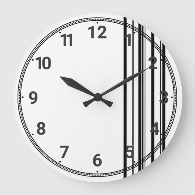 Black rand stor klocka (Framsida)