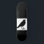 Black Raven Black Skateboard<br><div class="desc">En illustrerad gotisk svart,  raven på svart skateboard.</div>