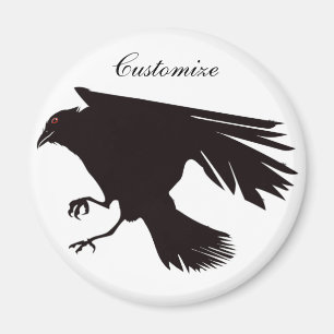 Black Raven Flies Thunder_Cove Magnet