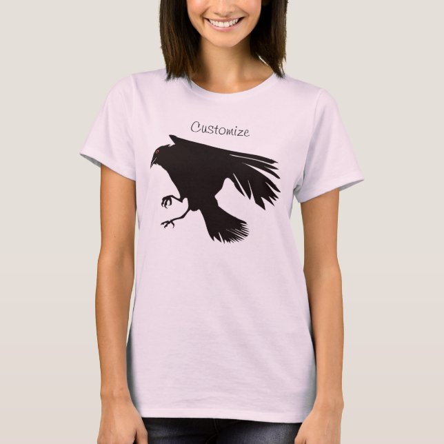 Black Raven Flies Thunder_Cove T Shirt (Framsida)