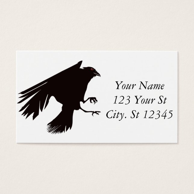 Black Raven Flies Thunder_Cove Visitkort (Framsidan)