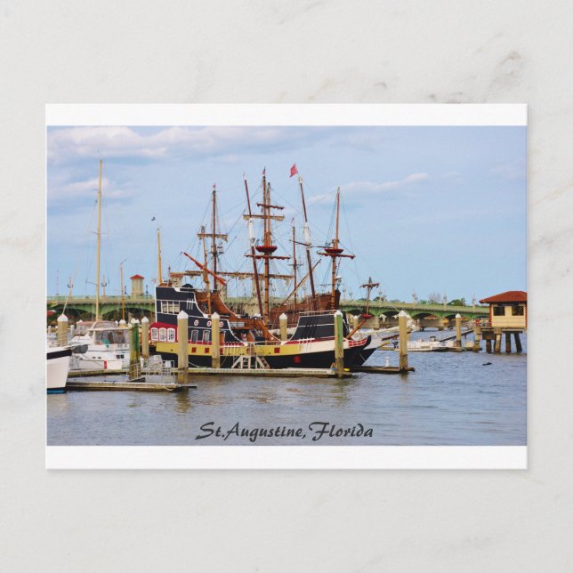 Black Raven Frakt St.Augustine,Florida Postcard Vykort (Framsida)
