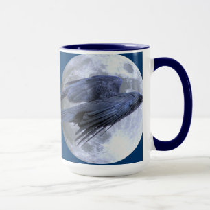 Black Raven Gothic, Celtic, Wiccan Mugg