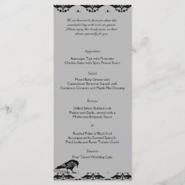 Black Raven Gothic Ram Bröllop Menu Meny