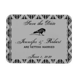 Black Raven Gothic Ram Spara datum Magnet