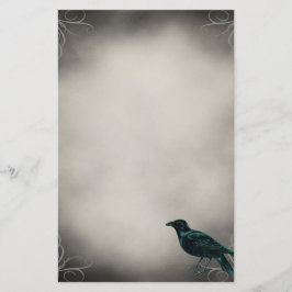 Black Raven Gothic Stationery Brevpapper