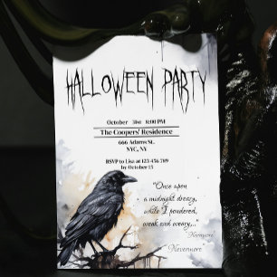 Black Raven Halloween fest Inbjudningar