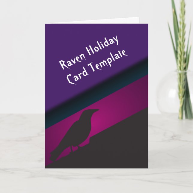 Black Raven Halloween-kort Kort (Framsida)
