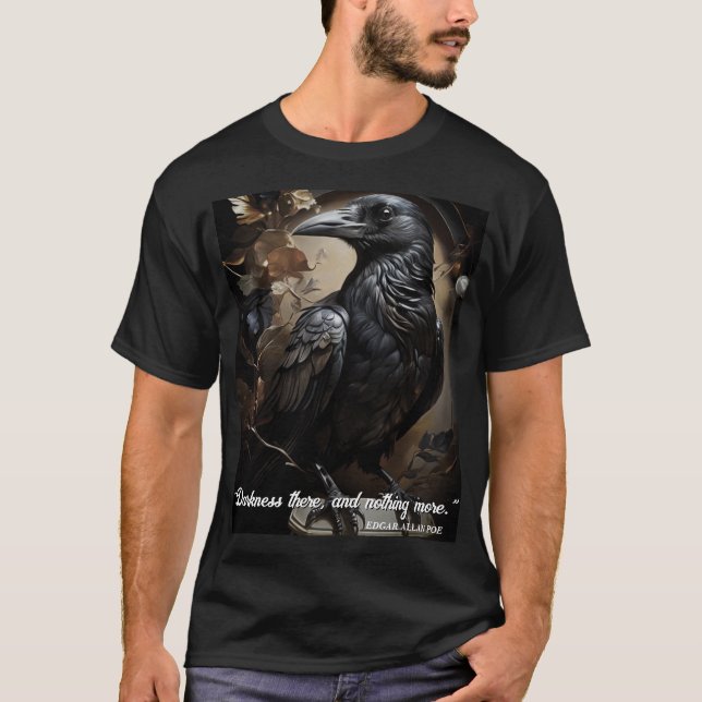Black Raven Halloween T Shirt (Framsida)