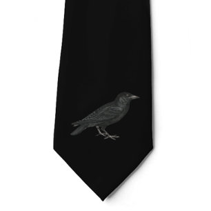Black Raven Kråka Neck Tie Svart på svart Slips