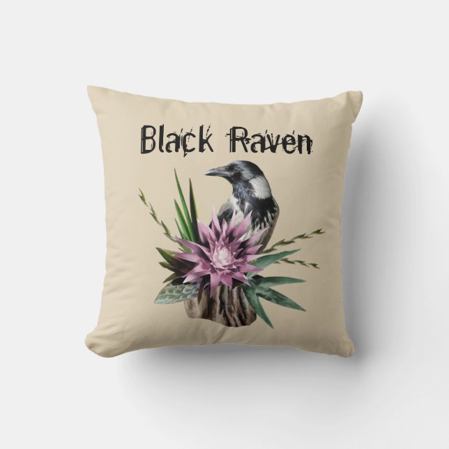 Black Raven Kudde (Framsida)