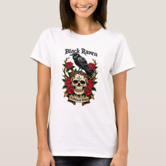 Black Raven Mysterious Gothic T-Shirt
