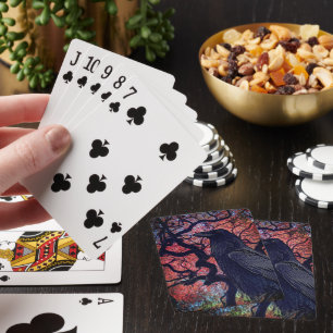 Black Raven och Gnarly Japansk Maple Träd Casinokort