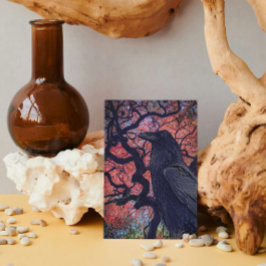 Black Raven och Gnarly Japansk Maple Träd Kort
