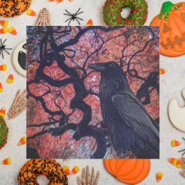 Black Raven och Gnarly Japansk Maple Träd Pappersservett
