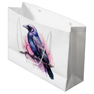 Black Raven på en Gren Illustration