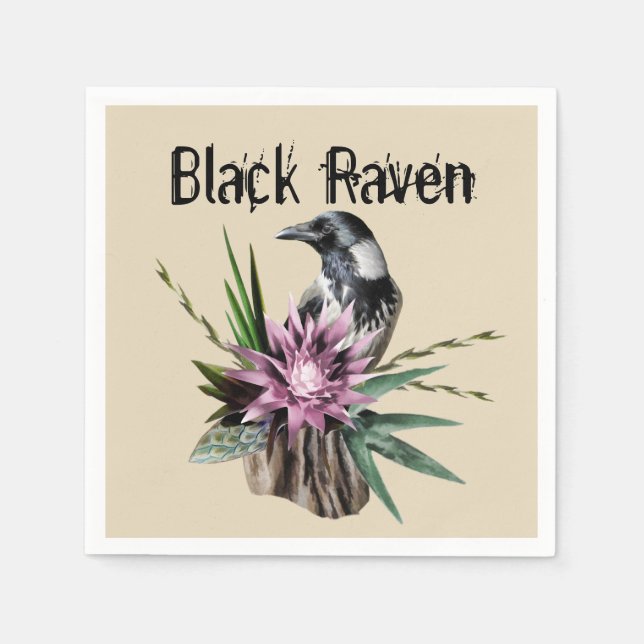 Black Raven Pappersservett (Framsidan)