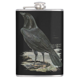 Black Raven Personalize Namn-kolv Fickplunta