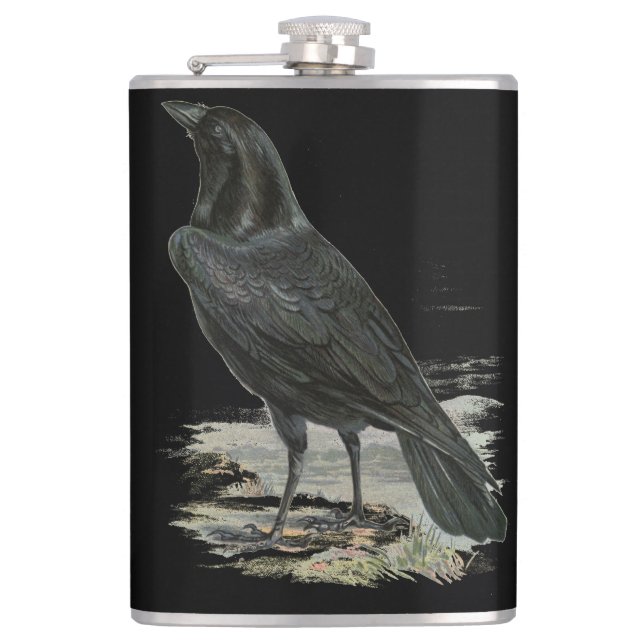 Black Raven Personalize Namn-kolv Fickplunta (Framsidan)