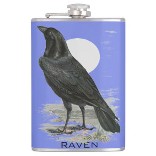 Black Raven Personalize Namn-kolv Fickplunta