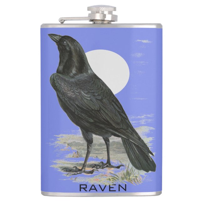 Black Raven Personalize Namn-kolv Fickplunta (Framsidan)