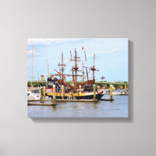 Black Raven Pirat Frakt Wrapped Canvas