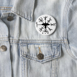 Black Raven Vegvisir Protection Sigil Knapp