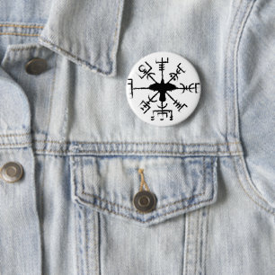 Black Raven Vegvisir Protection Sigil Knapp