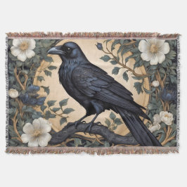 Black Raven William Morris Inspired Filt