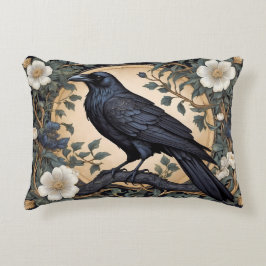 Black Raven William Morris Inspired Prydnadskudde